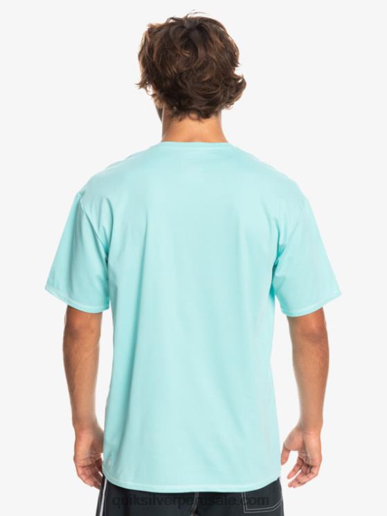 Quiksilver N8LNT1128 hombres ángel azul brezo camiseta de surf heritage heather de manga corta upf 50