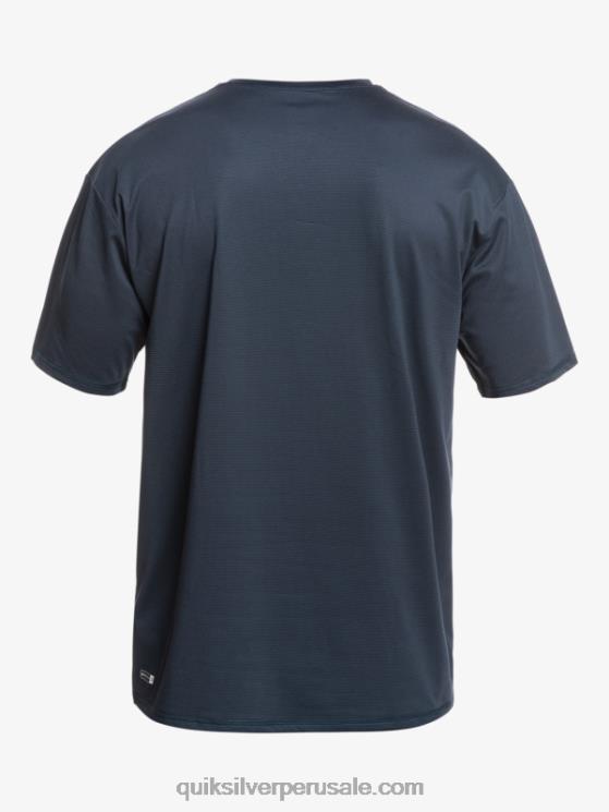 Quiksilver N8LNT1129 hombres brezo azul marino medianoche camiseta de surf heritage heather de manga corta upf 50