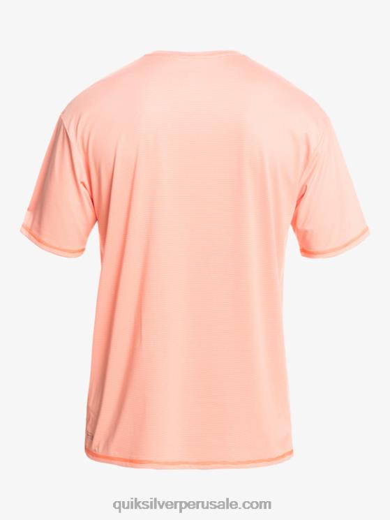 Quiksilver N8LNT1130 hombres brezo de salmón fresco camiseta de surf heritage heather de manga corta upf 50