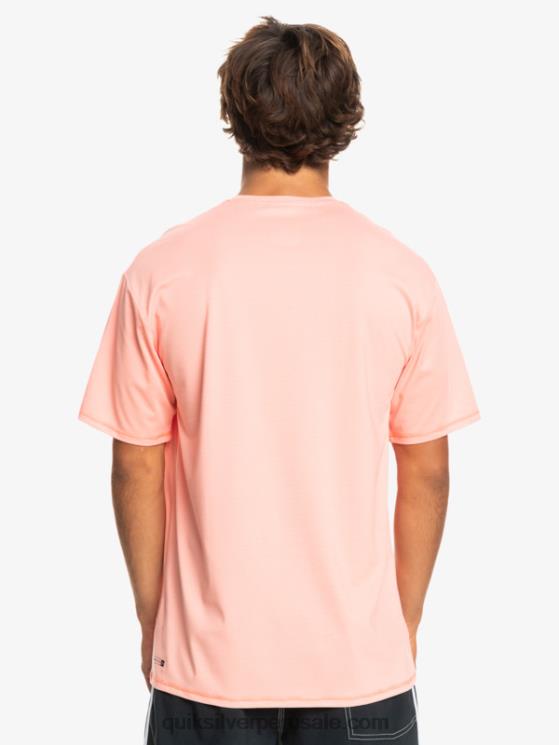 Quiksilver N8LNT1130 hombres brezo de salmón fresco camiseta de surf heritage heather de manga corta upf 50