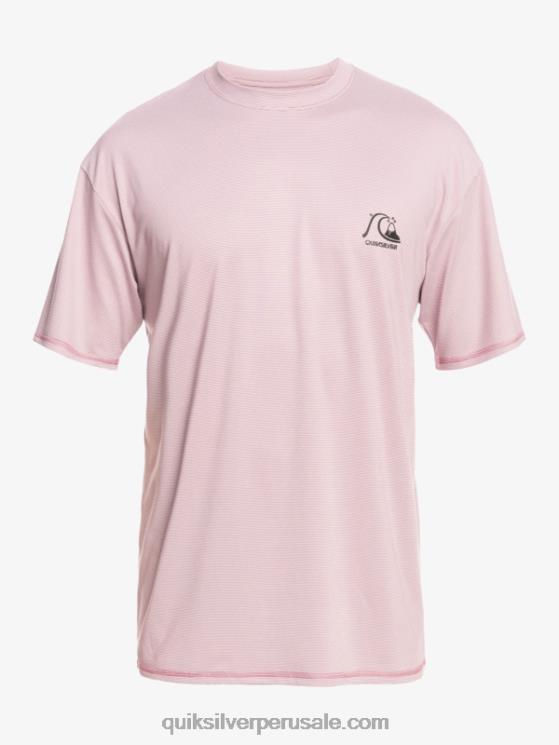 Quiksilver N8LNT1132 hombres brezo polvoriento de la orquídea camiseta de surf heritage heather de manga corta upf 50