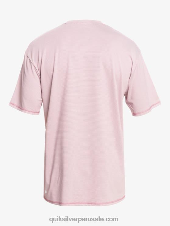 Quiksilver N8LNT1132 hombres brezo polvoriento de la orquídea camiseta de surf heritage heather de manga corta upf 50