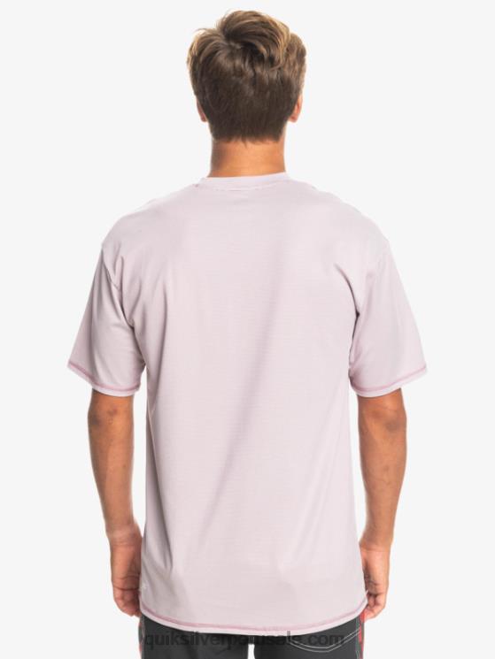 Quiksilver N8LNT1132 hombres brezo polvoriento de la orquídea camiseta de surf heritage heather de manga corta upf 50
