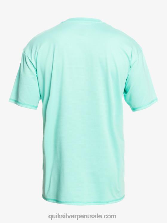 Quiksilver N8LNT1133 hombres piscina verde brezo camiseta de surf heritage heather de manga corta upf 50
