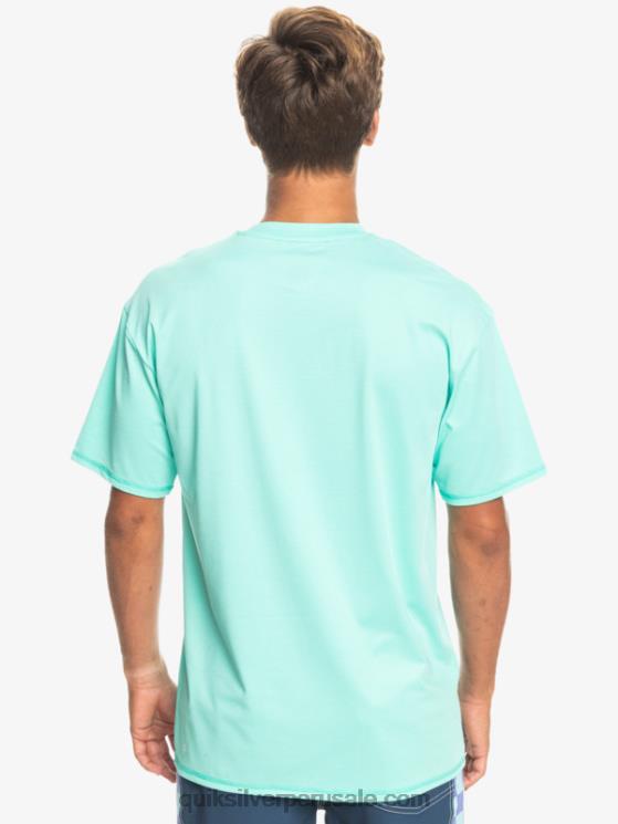 Quiksilver N8LNT1133 hombres piscina verde brezo camiseta de surf heritage heather de manga corta upf 50