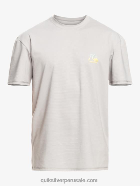 Quiksilver N8LNT1134 hombres brezo aguanieve camiseta de surf heritage heather de manga corta upf 50