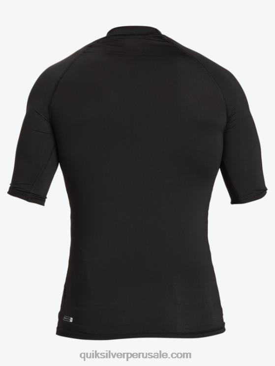 Quiksilver N8LNT1170 hombres negro camiseta de surf de manga corta hawaii double down upf 50