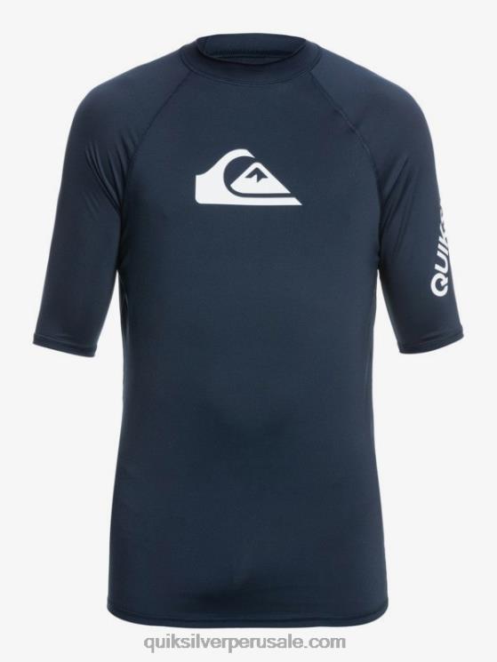 Quiksilver N8LNT1263 hombres chaqueta azul marino todos los tiempos manga corta upf 50 rashguard
