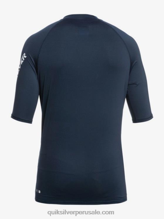Quiksilver N8LNT1263 hombres chaqueta azul marino todos los tiempos manga corta upf 50 rashguard