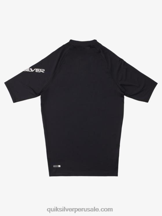 Quiksilver N8LNT1265 hombres negro todos los tiempos manga corta upf 50 rashguard