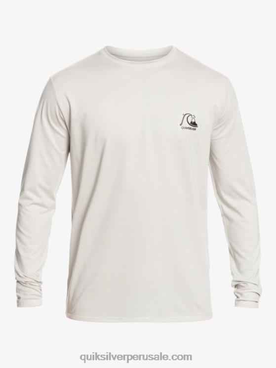 Quiksilver N8LNT1469 hombres brezo gris violeta camiseta de surf heritage heather de manga larga upf 50