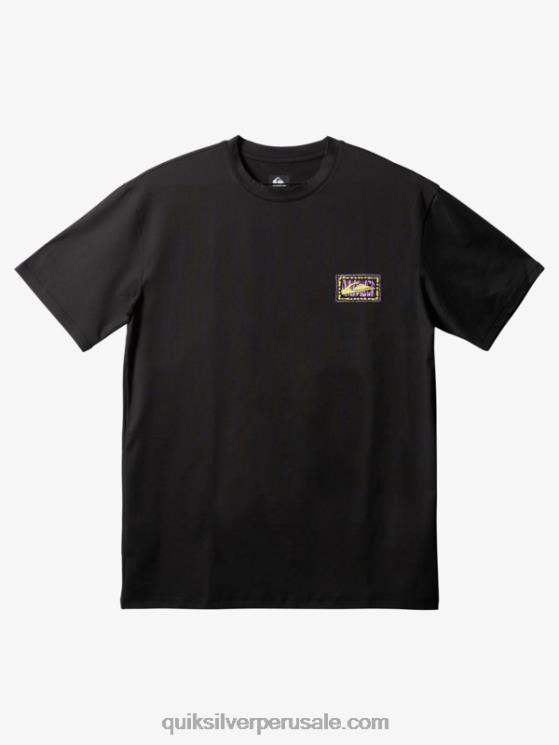 Quiksilver N8LNT1808 hombres negro playera de surf de manga corta upf 50 mix