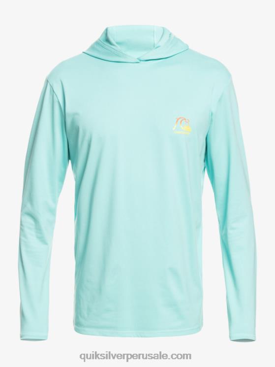 Quiksilver N8LNT1835 hombres ángel azul brezo playera de surf de manga larga con capucha drag upf 50