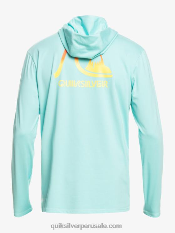 Quiksilver N8LNT1835 hombres ángel azul brezo playera de surf de manga larga con capucha drag upf 50