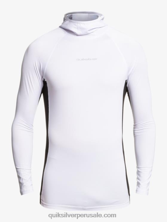 Quiksilver N8LNT1837 hombres blanco lycra de manga larga Storm Tripper
