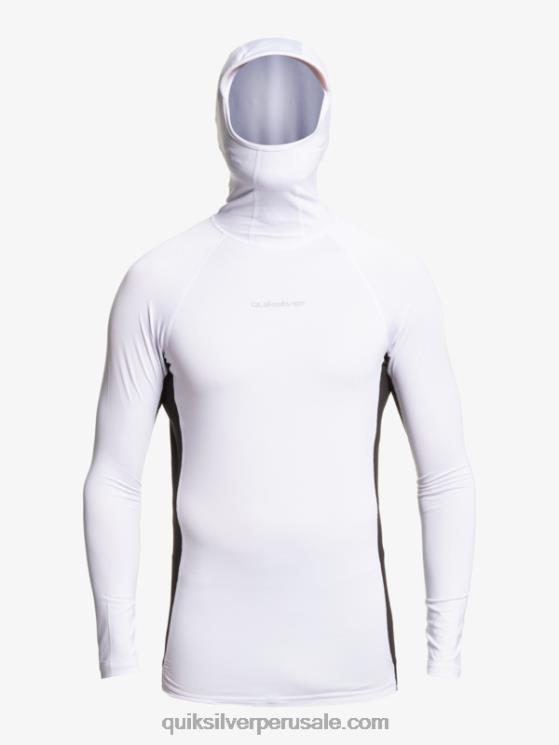Quiksilver N8LNT1837 hombres blanco lycra de manga larga Storm Tripper