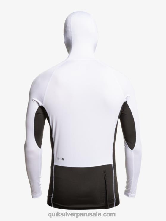 Quiksilver N8LNT1837 hombres blanco lycra de manga larga Storm Tripper
