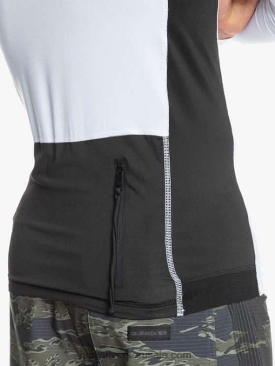 Quiksilver N8LNT1837 hombres blanco lycra de manga larga Storm Tripper