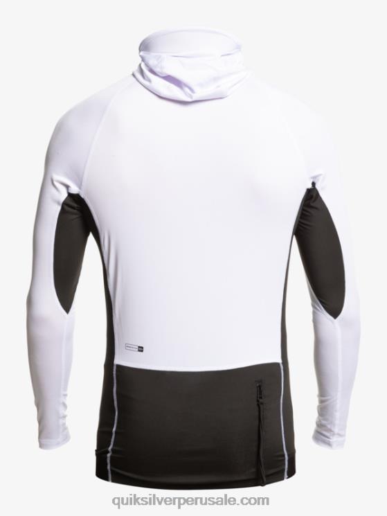 Quiksilver N8LNT1837 hombres blanco lycra de manga larga Storm Tripper