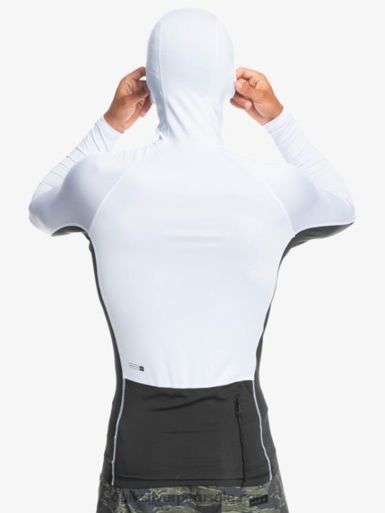 Quiksilver N8LNT1837 hombres blanco lycra de manga larga Storm Tripper