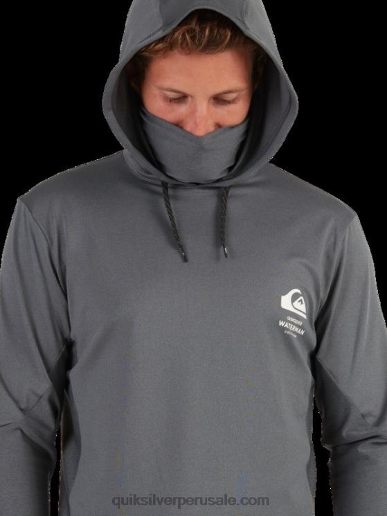 Quiksilver N8LNT1848 hombres sombra oscura camiseta de surf de manga larga con capucha upf 50 de pescador de waterman