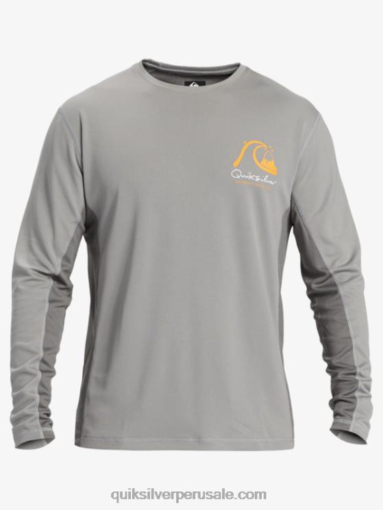 Quiksilver N8LNT258 hombres piel de tiburon camiseta de surf de manga larga waterman bamboo check 2 upf 50