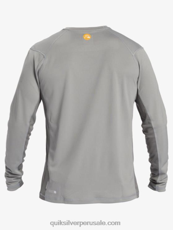 Quiksilver N8LNT258 hombres piel de tiburon camiseta de surf de manga larga waterman bamboo check 2 upf 50