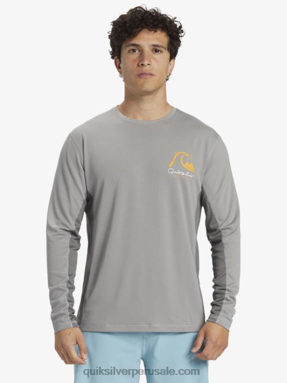 Quiksilver N8LNT258 hombres piel de tiburon camiseta de surf de manga larga waterman bamboo check 2 upf 50