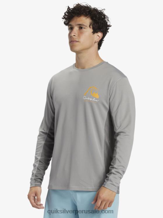 Quiksilver N8LNT258 hombres piel de tiburon camiseta de surf de manga larga waterman bamboo check 2 upf 50