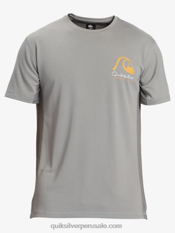 Quiksilver N8LNT274 hombres piel de tiburon camiseta de surf de manga corta waterman bamboo check 2 upf 50