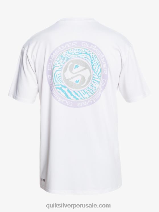 Quiksilver N8LNT315 hombres Blanco como la nieve camiseta de surf de manga corta mix session upf 50