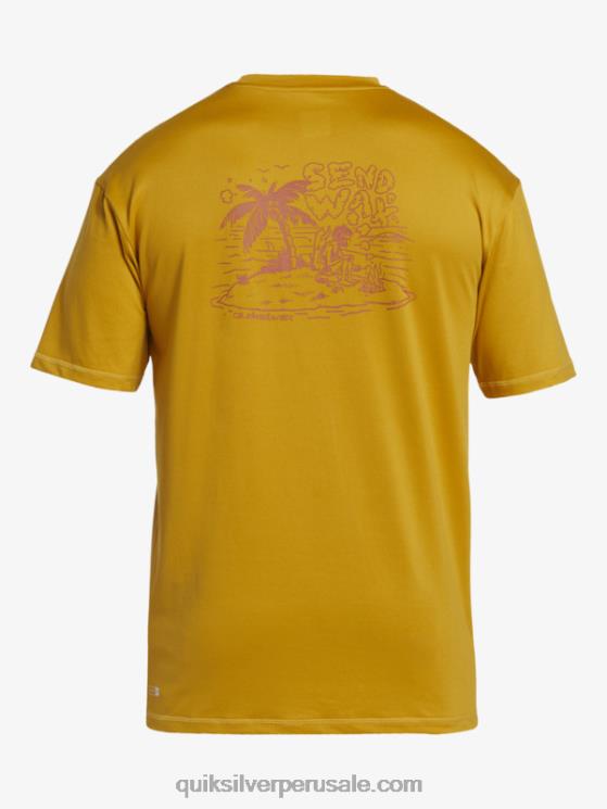 Quiksilver N8LNT317 hombres trigo camiseta de surf de manga corta mix session upf 50