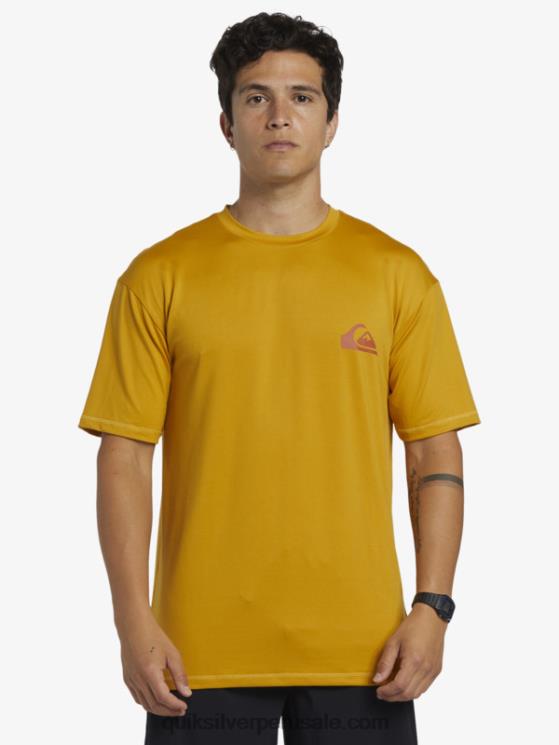 Quiksilver N8LNT317 hombres trigo camiseta de surf de manga corta mix session upf 50