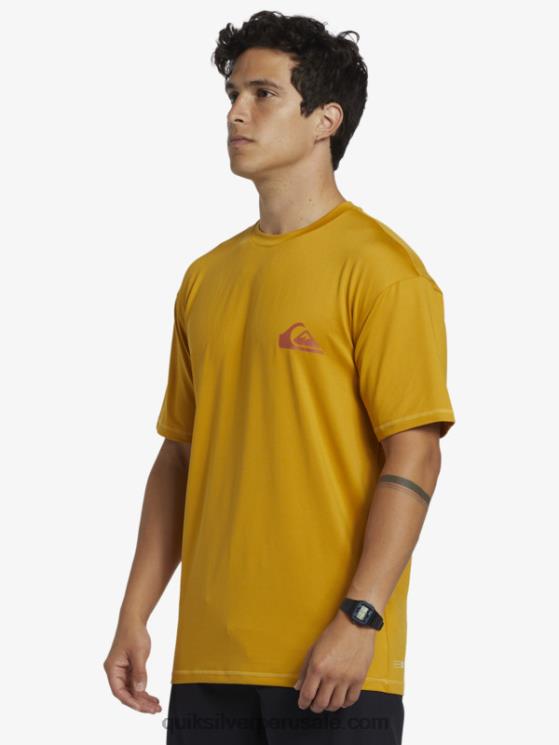 Quiksilver N8LNT317 hombres trigo camiseta de surf de manga corta mix session upf 50