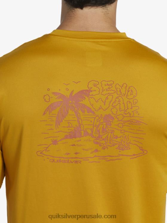 Quiksilver N8LNT317 hombres trigo camiseta de surf de manga corta mix session upf 50