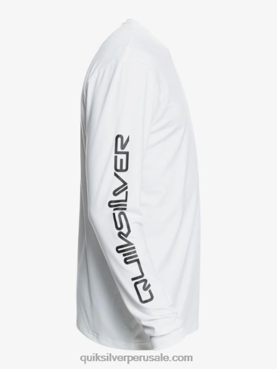 Quiksilver N8LNT401 hombres blanco omni session camiseta de surf de manga larga upf 50
