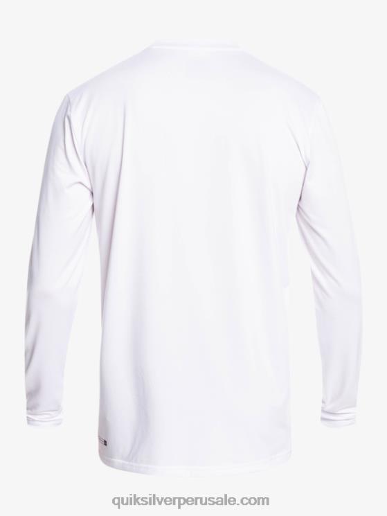 Quiksilver N8LNT401 hombres blanco omni session camiseta de surf de manga larga upf 50