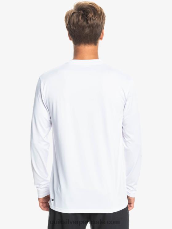 Quiksilver N8LNT401 hombres blanco omni session camiseta de surf de manga larga upf 50