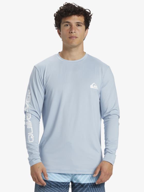 Quiksilver N8LNT404 hombres azul celeste omni session camiseta de surf de manga larga upf 50