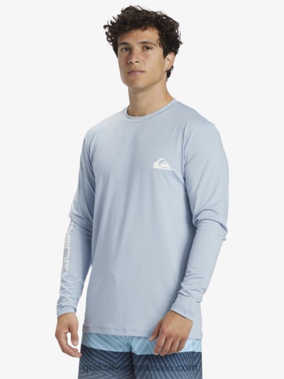 Quiksilver N8LNT404 hombres azul celeste omni session camiseta de surf de manga larga upf 50