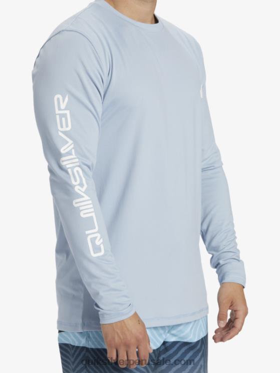 Quiksilver N8LNT404 hombres azul celeste omni session camiseta de surf de manga larga upf 50