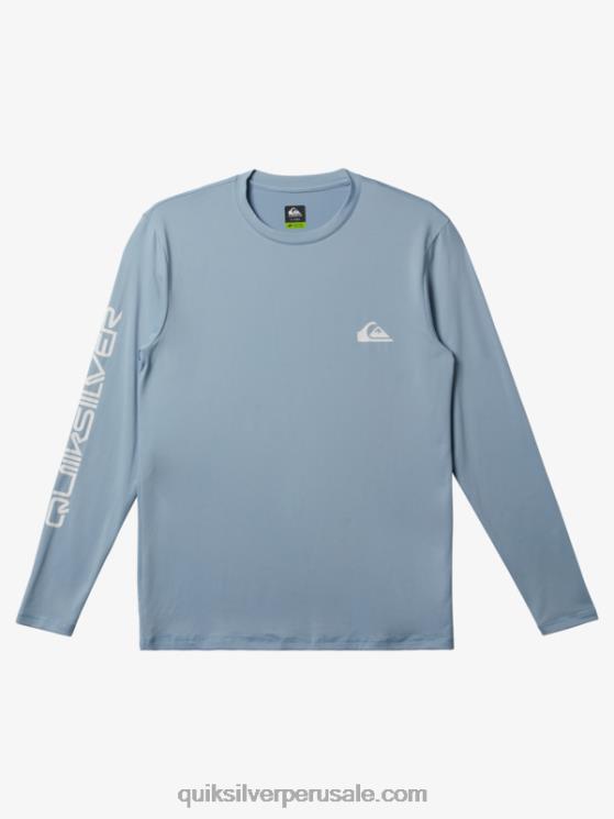 Quiksilver N8LNT404 hombres azul celeste omni session camiseta de surf de manga larga upf 50
