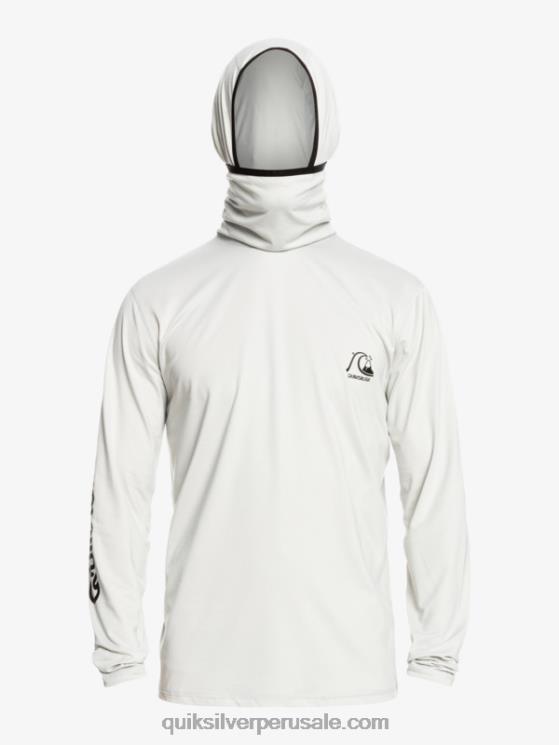 Quiksilver N8LNT418 hombres brezo gris violeta camiseta de surf heritage upf 50 de manga larga