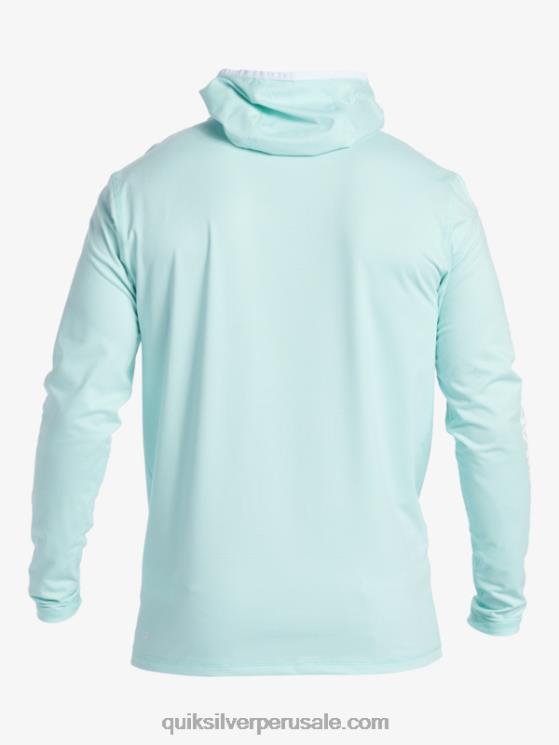 Quiksilver N8LNT419 hombres brezo azul cielo camiseta de surf heritage upf 50 de manga larga
