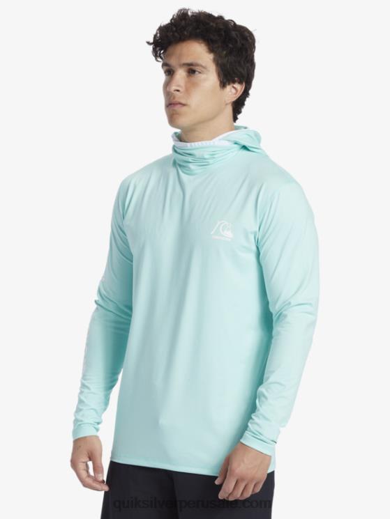 Quiksilver N8LNT419 hombres brezo azul cielo camiseta de surf heritage upf 50 de manga larga