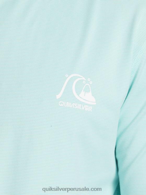 Quiksilver N8LNT419 hombres brezo azul cielo camiseta de surf heritage upf 50 de manga larga