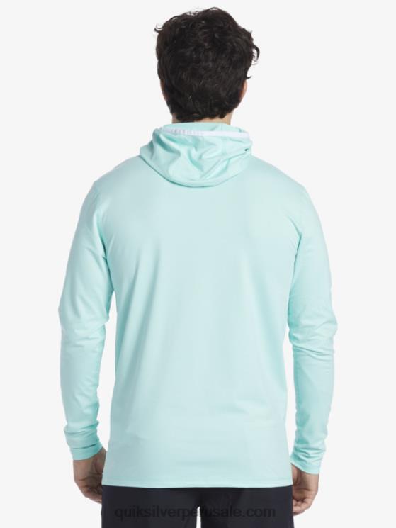 Quiksilver N8LNT419 hombres brezo azul cielo camiseta de surf heritage upf 50 de manga larga