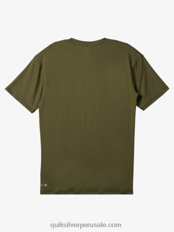 Quiksilver N8LNT538 hombres trébol de cuatro hojas playera de surf de manga corta omni session upf 50