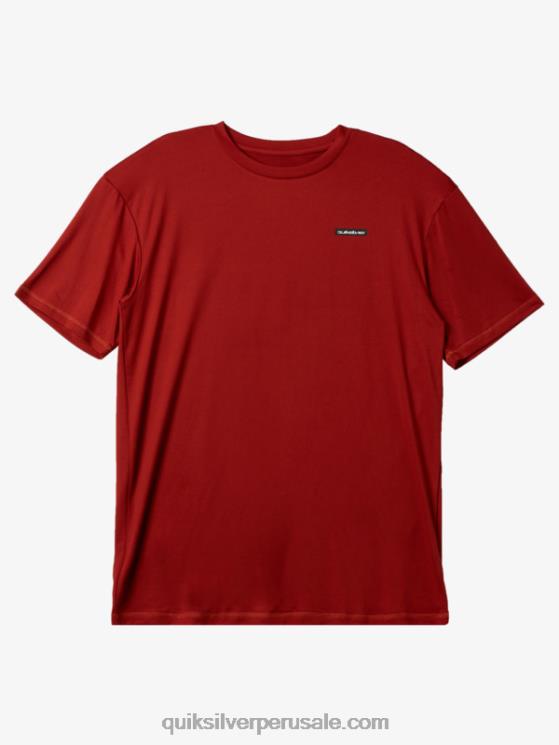 Quiksilver N8LNT539 hombres ocre rojo playera de surf de manga corta omni session upf 50