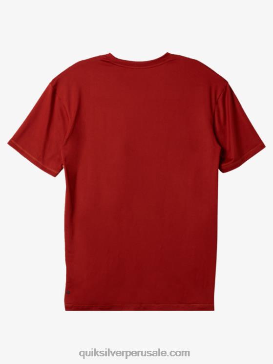 Quiksilver N8LNT539 hombres ocre rojo playera de surf de manga corta omni session upf 50
